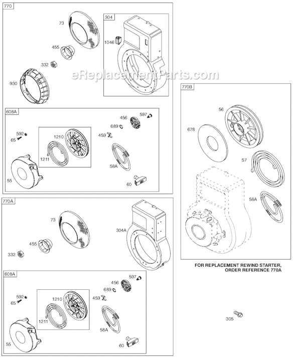 Page G Diagram and Parts List for 93400SERIES 0010-1286 Briggs and Stratton Engine